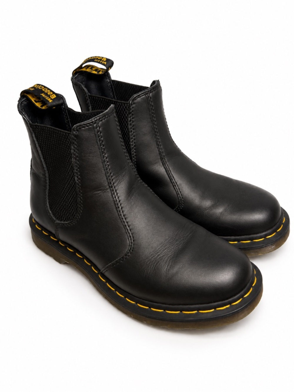 Dr. Martens 2976 Chelsea Boots Black Leather Women's US 8 EU 39 Classic Grunge